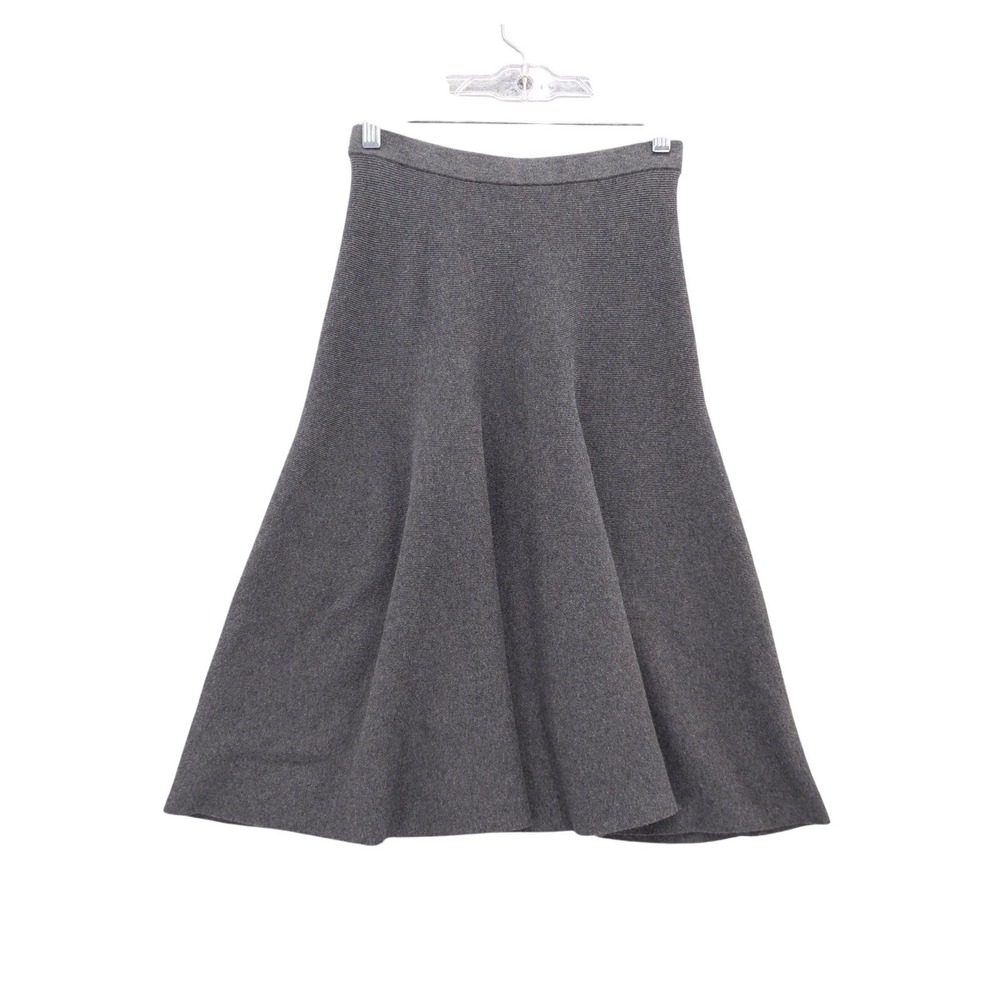 Lands' End Knit Skirt A-Line Flared Gray Casual Comfort‎ XXS/P